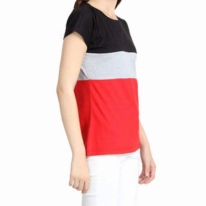 Envío Rápido, Camiseta de Verano Transpirable 100% Algodón, Cuello Redondo, Manga Corta, Personalizable con Impresión, para Mujer, MOQ Bajo, Diseño Personalizado - Product Image 2