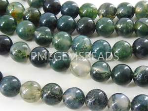 New Arrival Green Moss Agate <b>Ball</b> Spacer Beads Natural Crystal Sphere Loose Stone for <b>Bracelet</b> Necklace Jewelry Making - Product Image 5