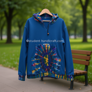 Sweat-shirt bleu tie-dye 100% coton - Product Image 2
