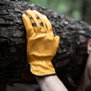 Heavy Duty Abrasion-Resistant Cowhide Grain Leather <b>Driver</b> <b>Gloves</b> Hand Protection for Household & Garden Safety <b>Gloves</b> - Product Image 3