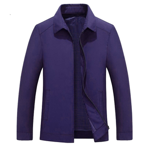 Chaqueta Bomber Negra Clásica para Hombre, Chaqueta de Acabado Liso de Aspecto Clásico para Uso Diario - Product Image 4