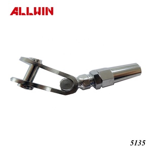 Tensor de Cable Ajustable Sin Enganches de Diseño Contemporáneo de Acero Inoxidable para Montaje en Tubo, Tensor Largo para Barandillas y Pasamanos - Product Image 6