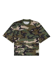 เสื้อยืดลายพรางแบบกำหนดเองสำหรับผู้ชาย ผ้าฝ้ายทรงโอเวอร์ไซส์ สไตล์สตรีทแวร์ เสื้อยืดลายพรางลำลอง แขนสั้น - Product Image 3