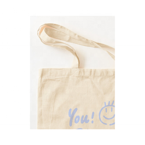 Bolso de hombro de viaje grande bordado de algodón con logotipo personalizado 100%, bolso de compras tejido ecológico lavable y reutilizable certificado GOTS - Product Image 2