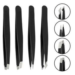 Juego de Pinzas para Cejas con Estuche de Cuero y Logotipo Personalizado - Product Image 3