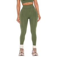 Leggings de yoga scrunch personnalisés pour femmes grandes tailles, effet push-up fessier, pour fitness et entraînement, en coton et bambou, taille mi-haute, décontractés, vente en gros
