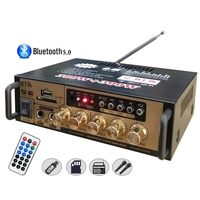Profesyonel Dijital 2 Kanallı Hi-Fi Mini Ev Amfisi 40W+40W 12V/220V Alüminyum Alaşımlı Subwoofer