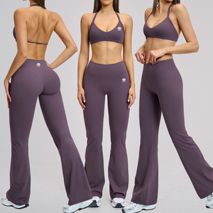 Custom Yoga <b>Clothing</b> Set Polyester/Cotton Breathable Quick Dry Sports Bra Leggings OEM ODM Private Label Wholesale Manufacturer - Product Image 6