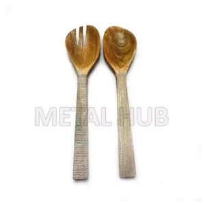 Juego de Cubiertos de Madera Premium para Ensaladas, Personalizable, Ecológico, para Cocina, Hogar y Restaurante - Product Image 2
