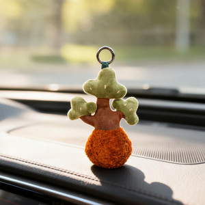 Porte-clés en peluche mignon en forme de plante, modèles variés (fleur, fruit et <span class=keywords><strong>arbre</strong></span>), breloques animaux en peluche pour sac, sac à dos et cadeau pour enfants - Product Image 4