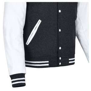 2023 High Quality Custom Wool Leather Sleeves Bomber Varsity Jacket for <b>Men</b> Letterman Baseball Jacket Stylish High Street Winter - Product Image 4