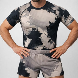 Men's Custom Grappling Outfit Rash Guard Top and Fight <b>Shorts</b> Two Piece BJJ Boxing <b>Kickboxing</b> Fitness Training Clothing - Product Image 4