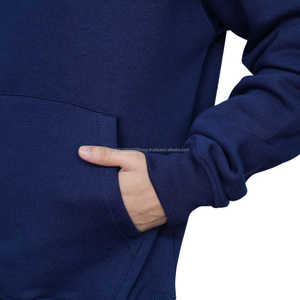 Sweat-shirt à capuche en coton américain bleu marine pour homme, sans droits d'importation, polaire doux, personnalisable, streetwear, chaud, décontracté - Product Image 2