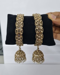 กำไลข้อมือทองโบราณเคลือบโลหะผสมสังกะสีสไตล์ชาติพันธุ์ งานฝีมือสำหรับเจ้าสาว ลาตกัน ชูรี เครื่องประดับงานแต่งงานขายส่ง สไตล์วินเทจ - Product Image 6