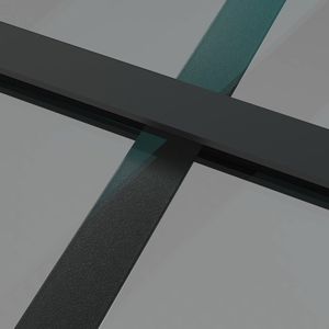 32.7 della porta divisoria interna in alluminio e vetro ESG nero \ "x79.3 \" - Product Image 6