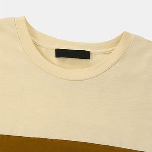 Breathable Soft Casual Streetwear <b>Men</b> Plain Oversized <b>T</b> <b>Shirt</b> Custom Logo Printing <b>Striped</b> Knitted Anti-Wrinkle Breathable - Product Image 6