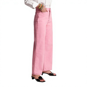 Jean évasé taille haute pour femme en denim extensible, coupe bootcut, coupe ajustée, style streetwear décontracté, bas de tenue confortable pour le quotidien - Product Image 3