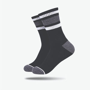 Chaussettes pour hommes en coton/fibre de bambou de qualité supérieure, douces, respirantes, antibactériennes, style décontracté et sportif, vente en gros, chaussettes personnalisées avec logo - Product Image 2