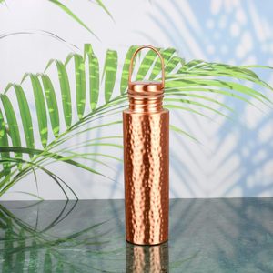 Indian Handmade Copper Water <b>Bottle</b> Antique Finish Eco Friendly Metal Drinking <b>Bottle</b> Exporter - Product Image 1
