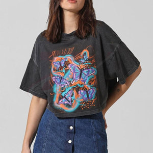 T-shirt ample en coton respirant pour femme, coupe décontractée, streetwear estival, confortable, pour un usage quotidien - Product Image 1