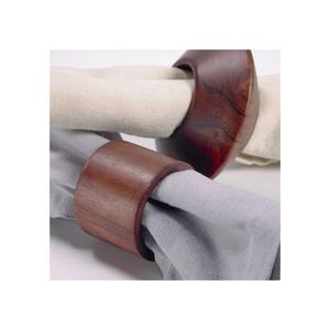 Anneaux de serviette en bois naturel, porte-serviettes en bois fait à la main, décoration de table réutilisable, fournitures de restaurant - Product Image 1