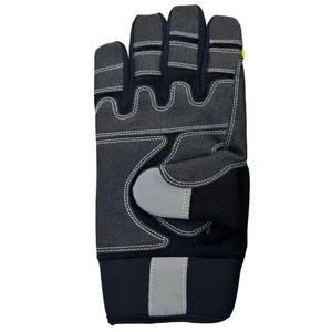 Gants de travail de mécanicien de qualité supérieure en cuir respirant haute visibilité anti-impact excellente adhérence écran tactile sangle de taille - Product Image 2