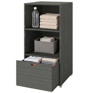 Dark Gray <b>Pool</b> Towel Rack and Storage Cabinet with Shelf for Organizing Your <b>Pool</b> <b>Accessories</b> - Product Image 6