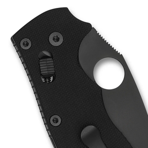 Cuchillos Plegables de Acero Inoxidable Negro con Orificio Redondo para el Pulgar, Mango Ergonómico Texturizado, Bloqueo Deslizante y Clip de Bolsillo - Product Image 6