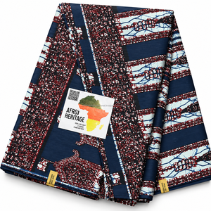 Tissu en toile imprimé Dobby Wax africain en gros pour robes féminines, vêtements pour garçons, rideaux et artisanat - Product Image 1