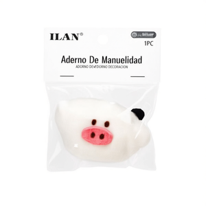 Adorno de cabeza de cerdo Ilan, 1 pieza, decoración de tela para el hogar - Product Image 2