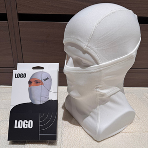 Pasamontañas Blanco Completo, 100% Algodón, Unisex, para Actividades al Aire Libre, Talla Adulto 56-58CM - Product Image 1