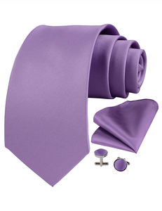 Corbata Formal de Poliéster 100% Color Morado Oscuro, Duradera, para Hombre, Tejido Cómodo, Corbata Elegante - Product Image 2