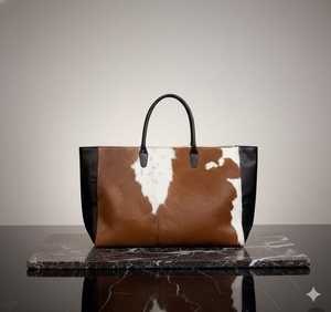 Bolso Tote de Piel con Pelo Sintético Ligero y Portátil para Uso Diario, Bolso Tote de Piel Sintética Elegante y Resistente a la Decoloración para Mujer - Product Image 2