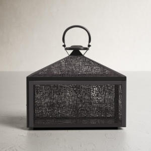 Gold Moroccan Style <b>Brass</b> <b>Lantern</b> Set Rectangular Intricate Cutwork Design Durable Home Decoration - Product Image 4