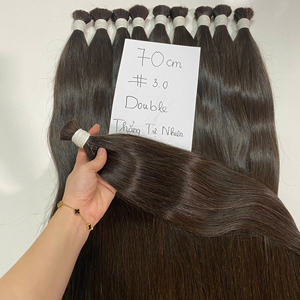Cabello humano vietnamita liso natural a granel de 28 pulgadas, cabello doble dibujado de gran calidad - Product Image 1