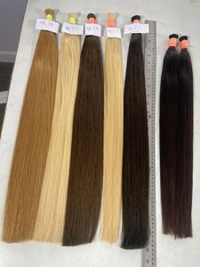 Extensions de cheveux humains ondulés, lisses et bouclés, naturelles, légères, écologiques, en vrac - Product Image 4