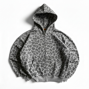 Heiß begehrter Zipper-Hoodie für Damen und Herren, bequem, atmungsaktiv, Premium-Qualität, DTP Oversize-Print, Zip-Up-Hoodie - Product Image 1