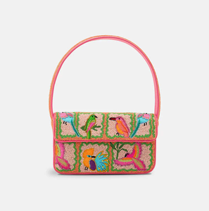 Sac à main brodé en coton fait main avec perles et broderie florale, sac à bandoulière d'été pour femme, idéal pour les soirées - Product Image 2