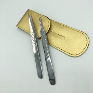 Pince à épiler pour extensions de cils droites avec logo personnalisé, en acier inoxydable, testée à la main, précision garantie, pointe en fibre durable - Product Image 1