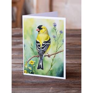 Lunatique Chardonneret américain A7 Cartes de vœux Lot de 8 cartes vierges avec enveloppes Taille 5x7 - Product Image 2