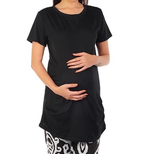 Camisetas de Maternidad Lisas al Por Mayor, las Más Vendidas, para Mujeres en Periodo de Embarazo y Lactancia, Ropa de Maternidad, Camiseta Transpirable para Amamantar - Product Image 1