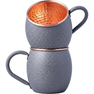 Tazas de cobre de excelente calidad, cobre puro, diseño martillado a mano con diamantes, para beber agua y cerveza, en oferta. - Product Image 2