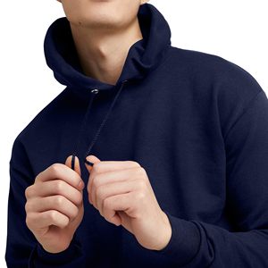 Sudadera con Capucha Azul Marino para Hombre, Sudadera con Capucha de Forro Polar de Manga Larga Personalizada de Alta Calidad, Sudadera con Capucha Extra Grande de Color Sólido para Hombre - Product Image 4