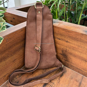 Date hommes pleine Grain en cuir véritable poitrine sac Offre Spéciale Vintage cuir de vachette cyclisme sport sac à bandoulière décontracté sac à bandoulière - Product Image 5