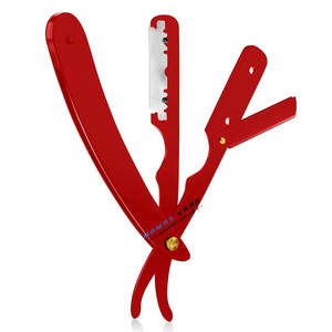 Rasoir droit professionnel pour hommes, rasoir de barbier à bord droit de sécurité, lame durable, logo personnalisé, outil de rasage de barbier en gros - Product Image 1