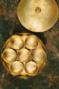 Compact Round Metal Masala <b>Box</b> For Spice Organization In Home Kitchen With Traditional Utility Appeal - Product Image 6