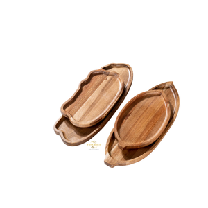 Plateau de service traditionnel en bois massif fait main du Vietnam, écologique, pour la maison et les cadeaux - Product Image 4