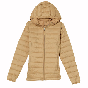 Chaqueta Acolchada para Mujer, con Cierre Completo, Cuello Alto, Color Sólido, Relleno de Poliéster, para Otoño - Product Image 6