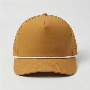 Gorra de béisbol Mustard Cap White Rope: Sombrero masculino de moda, ajuste perfecto, el mejor de su clase, de algodón transpirable, estilo relajado, ideal para el verano. - Product Image 1