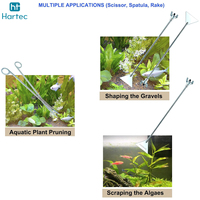 Kit d'outils d'aquascaping en acier inoxydable antirouille, ciseaux pour la taille des plantes d'aquarium, grattoir, pinces, kit d'outils pour aquarium